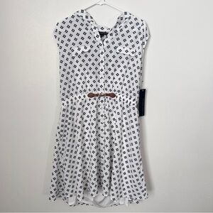 Always Indigo Dress with Belt Design